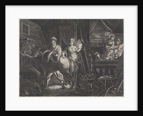 Preparing for the flight from Egypt by Justus Sadeler