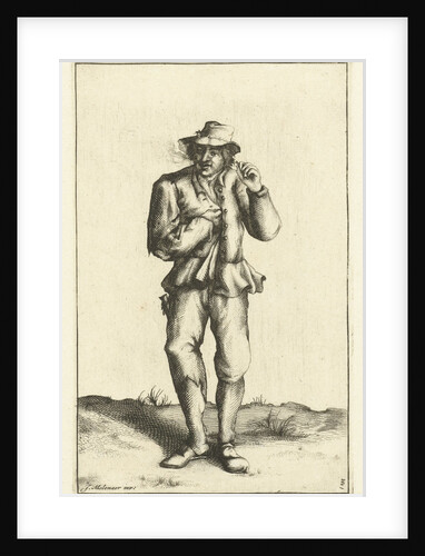 Peasant smokes pipe by Anonymous