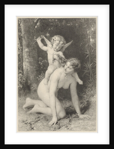 Amor on the back of a young woman by Léon Bazile Perrault