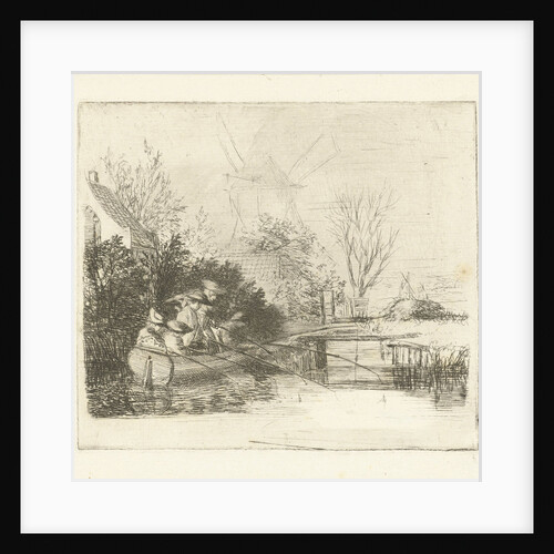 Anglers at a river by Louis Bernard Coclers