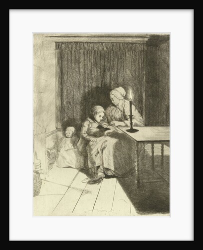 Mother teaching her son by Louis Bernard Coclers