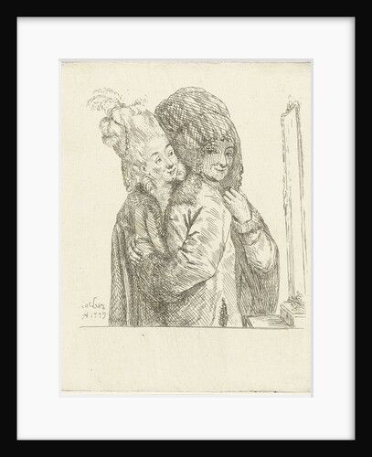 A man and a woman dressing in front of the mirror by Louis Bernard Coclers