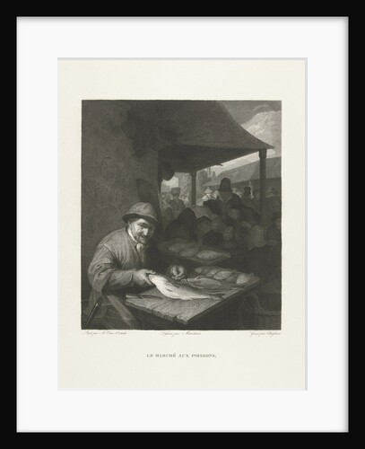 Fish seller on the market by Lambertus Antonius Claessens