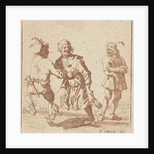 Dancing farmer and his wife, F. Karels by Pieter Nolpe