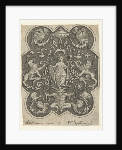 Helmeted woman with shield and spear by Marcus Geeraerts