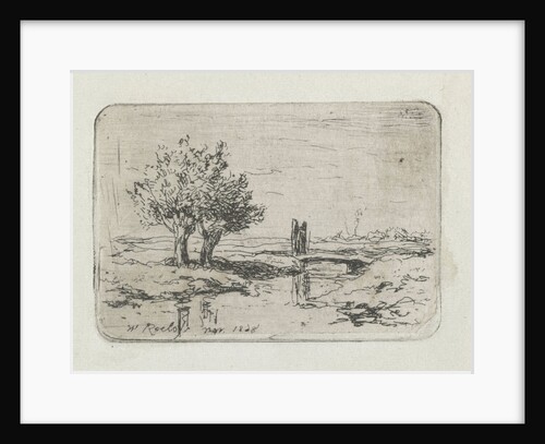 Two willows on the water by Willem Roelofs I