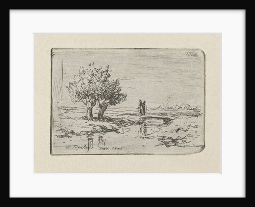 Two willows by the water by Willem Roelofs I