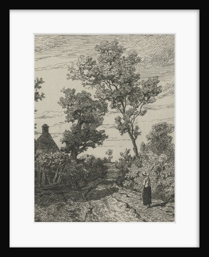 Farmer on a country road by Willem Roelofs I