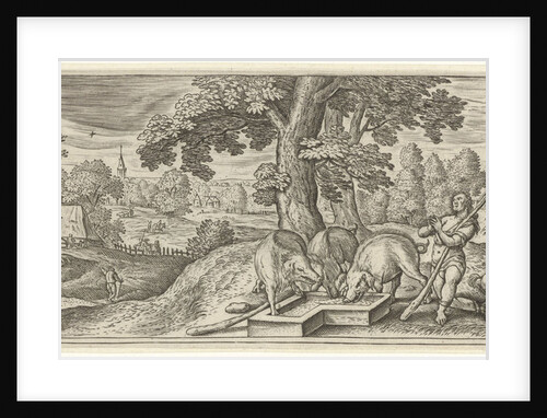 The prodigal son as a swineherd by Claes Jansz. Visscher II