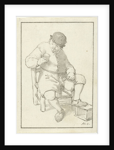 Seated farmer with pitcher by Adriaen van Ostade