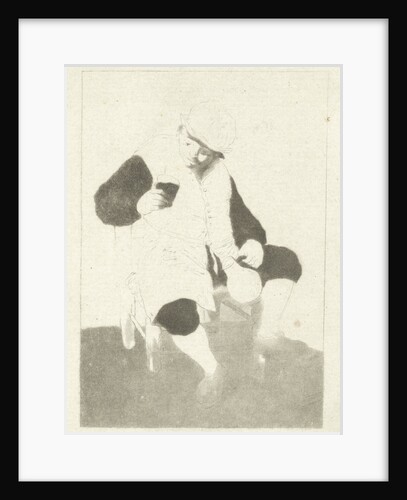 Seated farmer with pitcher by Adriaen van Ostade