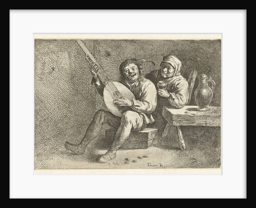 Lute Player and old woman by Cornelis Pietersz. Bega