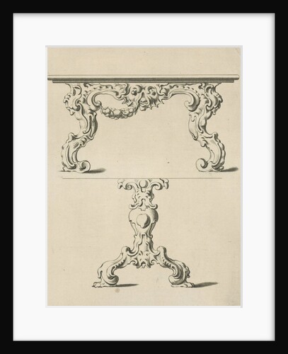 Console table and table leg in auricular style by Nicolaes Visscher I