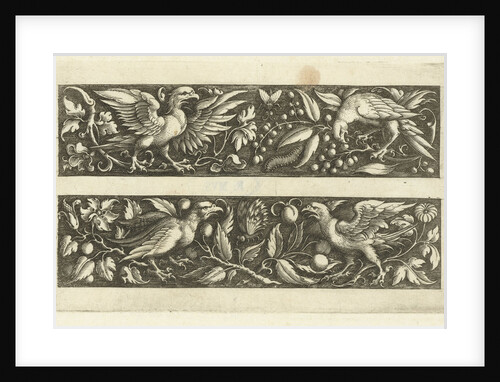 Two friezes, both with raptors by Michiel le Blon