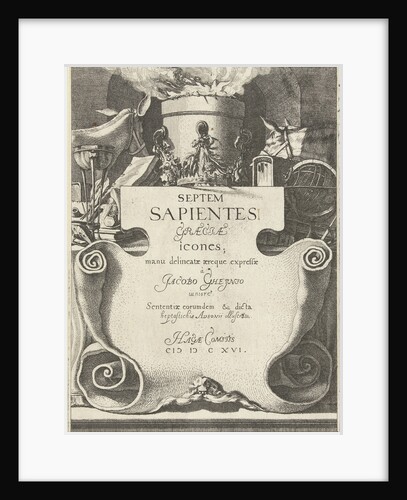 Title print for print series The Seven Sages of Greece by Jacob de Gheyn III