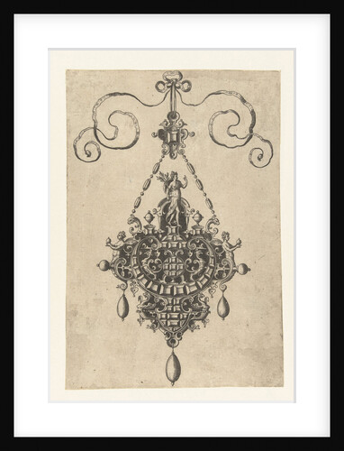 Pendant which a goddess with laurel by Philips Galle