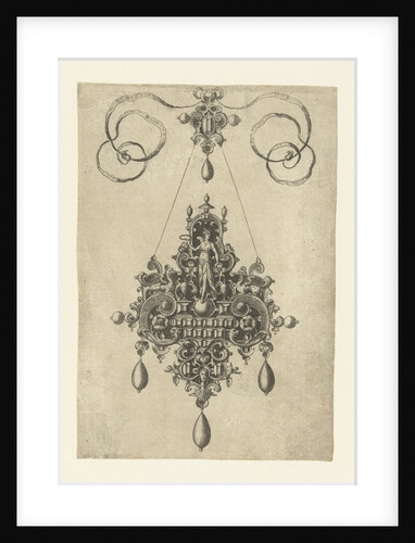 Pendant with Victoria, laurel wreath in hand by Philips Galle