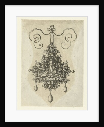 Pendant with in the middle a peace goddess with palm branch by Philips Galle