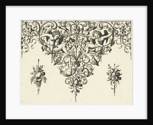 Ornament featuring two cherubs by Balthasar Caymox