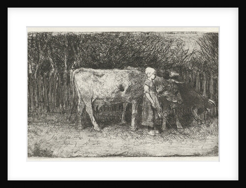 Girl with the cows by Anton Mauve