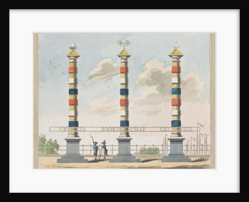 Liberty, Fraternity and Equality, decoration on the Hogesluis, 1795 by Johannes Roelof Poster