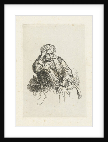 Writer with pen in his mouth by David Bles