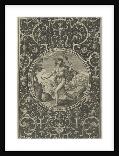 Medallion featuring Mercurius by Adriaen Collaert