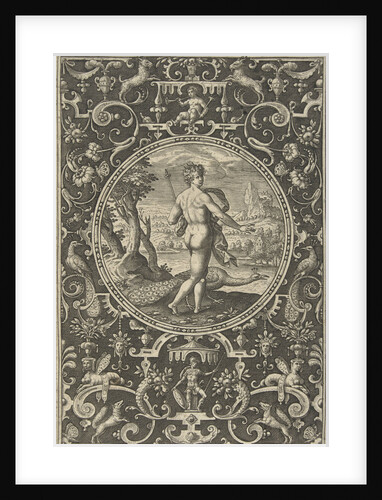 Medallion featuring Juno with peacock by Adriaen Collaert