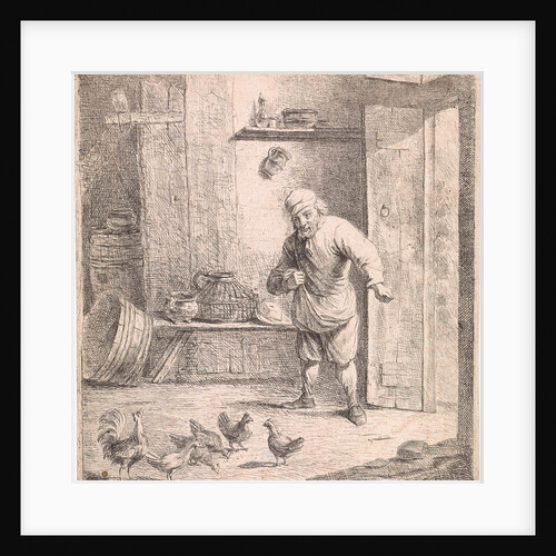 Feeding the chickens by Anonymous