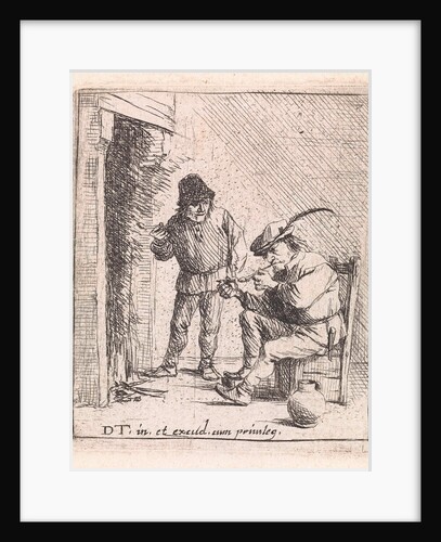 Two farmers in the fireplace by Anonymous