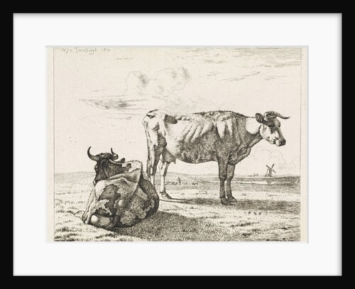 Cows in a pasture by Wouter Johannes van Troostwijk