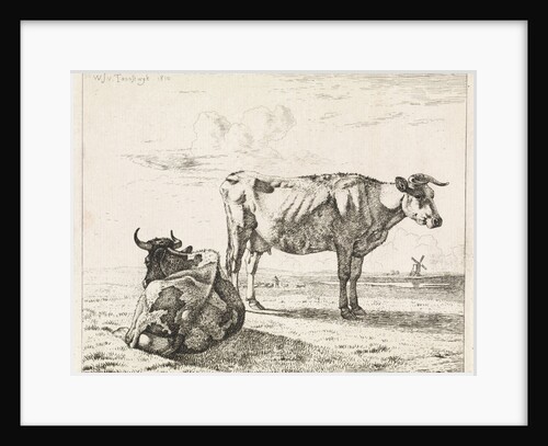 Cows in a pasture by Wouter Johannes van Troostwijk