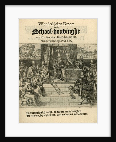 Title print of the pamphlet in 1618 entitled, 'Wonderlijcken Droom Vande School-houdinghe van Mr by Anonymous