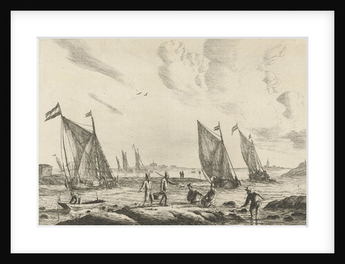 View of an inland waterway by Reinier Nooms