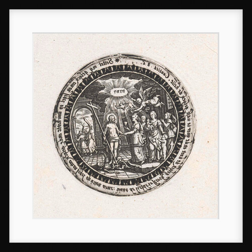 Medallion with a depiction of the marriage of Christ and his church by Dirck Strijcker