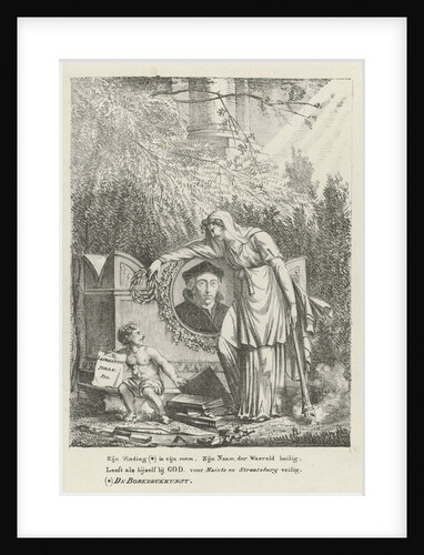 Allegorical tomb Laurens Jansz. Coster by Anonymous