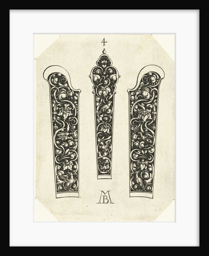 Three knife handles by Michiel le Blon