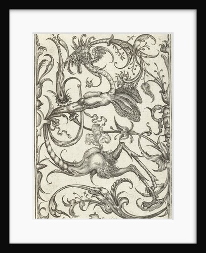 Panel with leaf tendrils and dragon by Wendel Dietterlin II