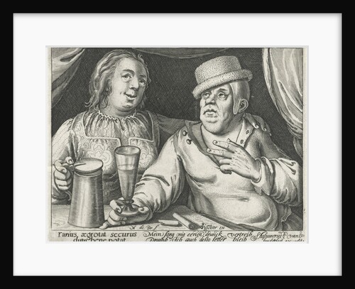 Drinking man and woman by Assuerus van Londerseel