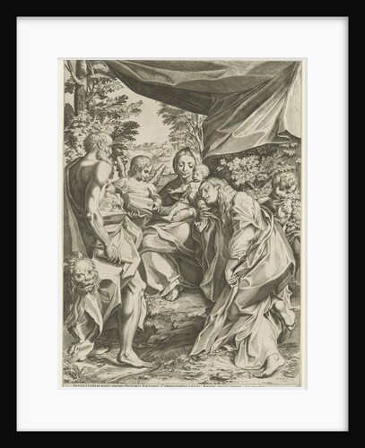 Mary with Child, Mary Magdalen and Jerome by Baptista Parmiensis