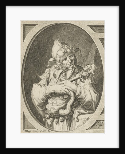 Jester with fool's cap on the head by Jacob de Gheyn II