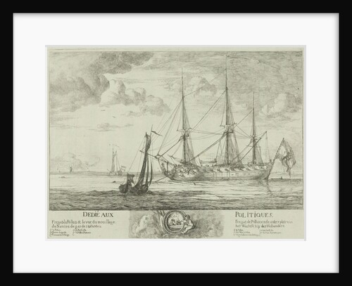 Fregat Pollux bij het wachtschip in de Schelde by Anonymous