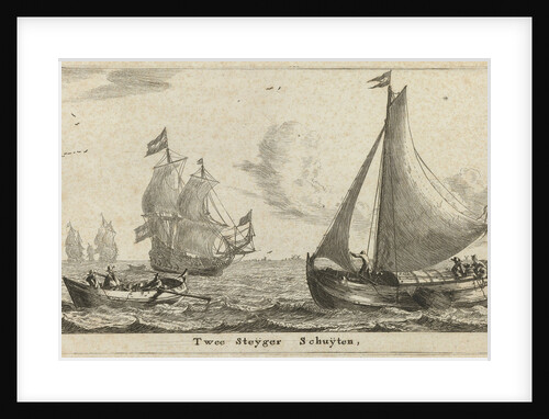 Two landing barges by Reinier Nooms