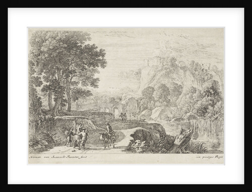 Travellers on a donkey by Herman van Swanevelt