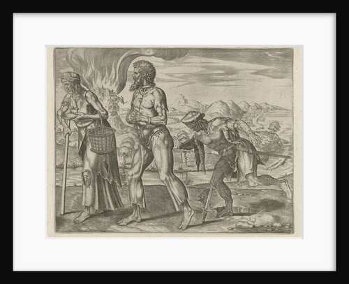 Poverty and violent death can strike down a human being by Philips Galle