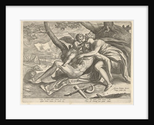 Venus mourns the death of Adonis by Philips Galle