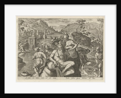 Nocturnal fishing with a rod by Jan van der Straet