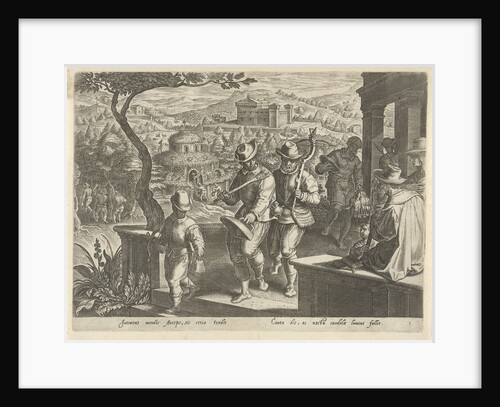 Hunting blackbirds by Philips Galle