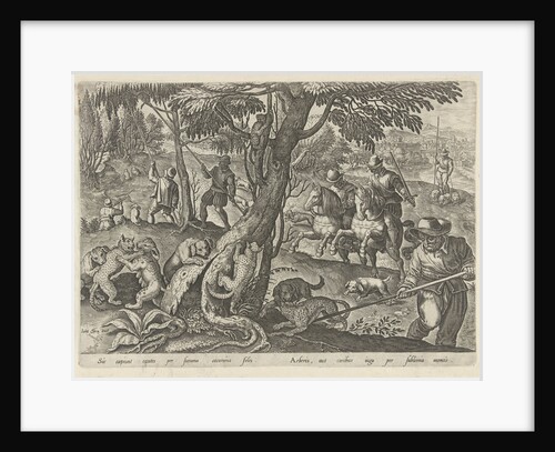 Hunting wild cats by Philips Galle