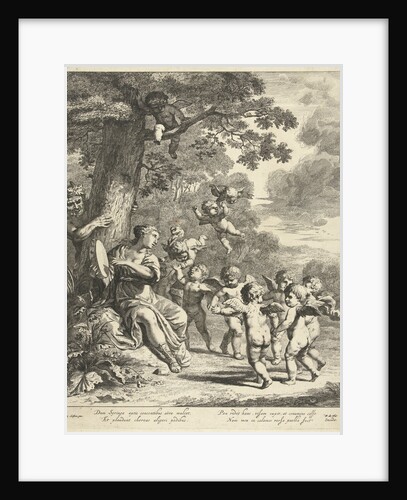 Pan and Syrinx with dancing putti by Frederik de Wit
